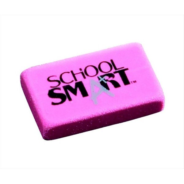 School Smart School Smart 000786 Block Shape Latex Free Medium Block Eraser; Pink; Pack - 60 786